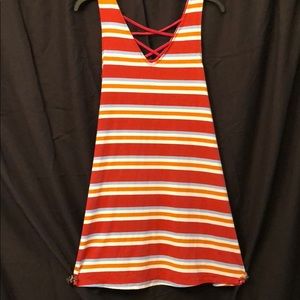 Orange Striped Dress